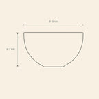 Dessert Bowl - technical illustration with dimensions