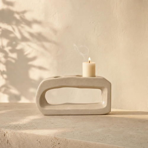Candle Holder 55 - lifestyle scene, handmade in Abu Dhabi