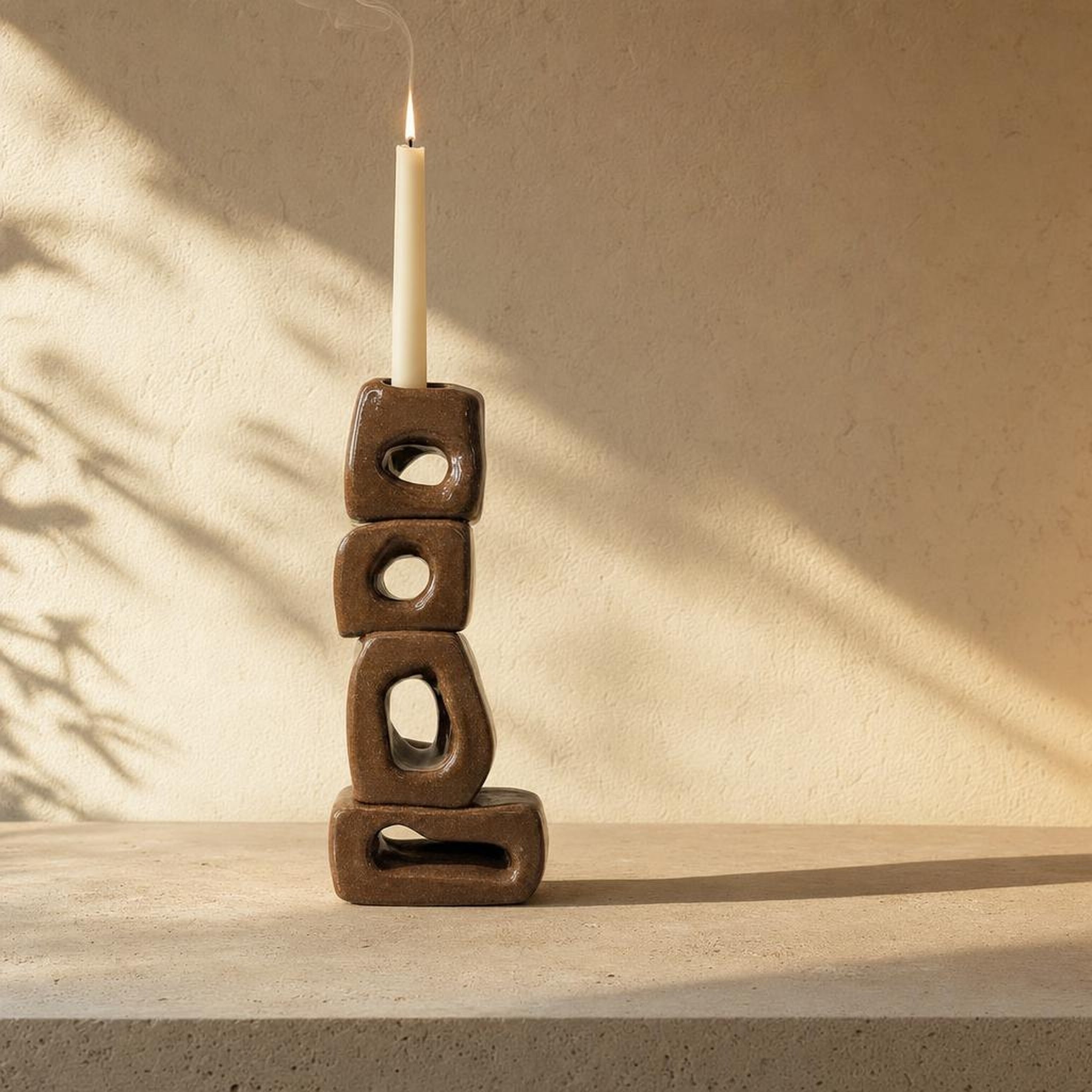 Candle Holder 57 - lifestyle scene, handmade in Abu Dhabi