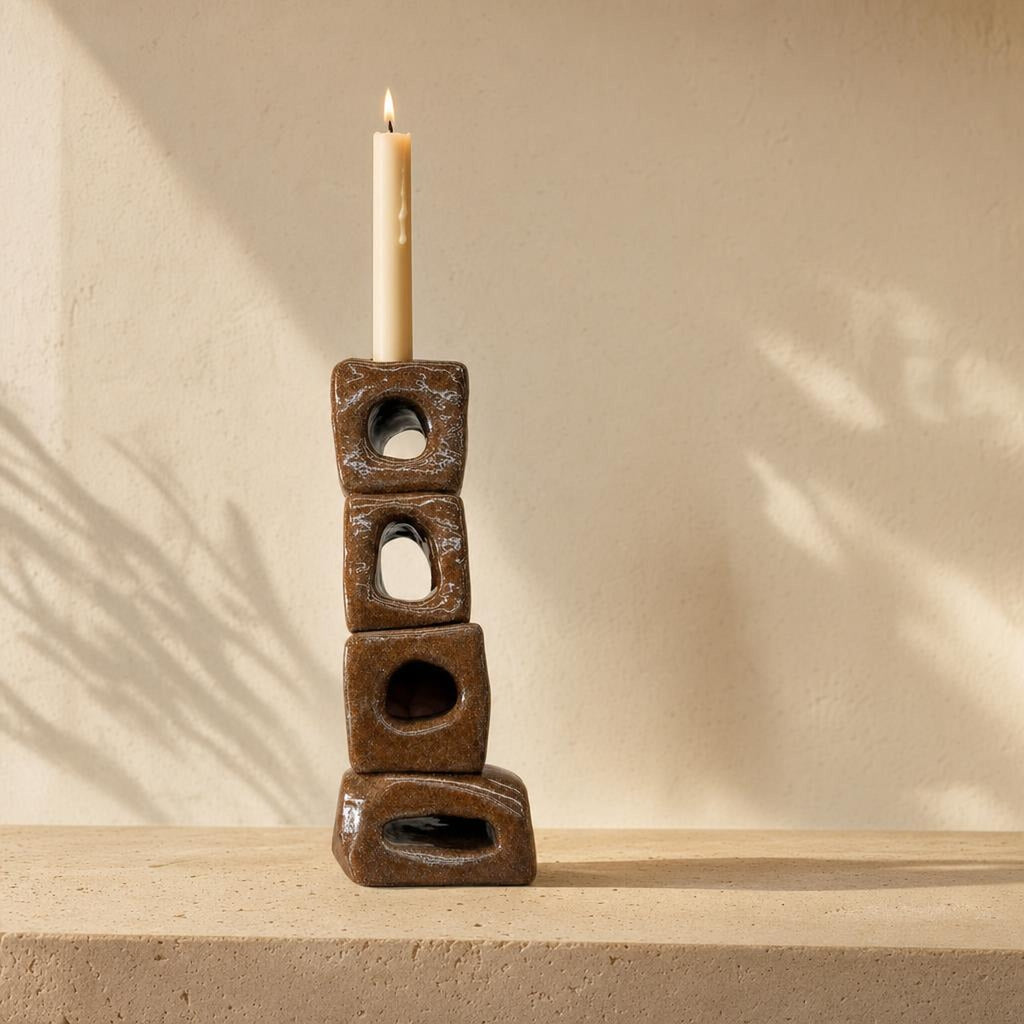 Candle Holder 58 - lifestyle scene, handmade in Abu Dhabi