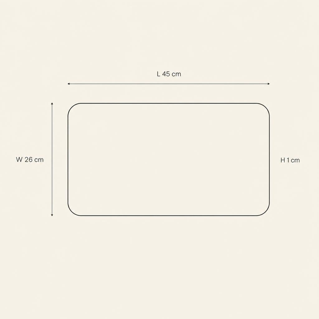 Cheese Board Large - technical illustration with dimensions