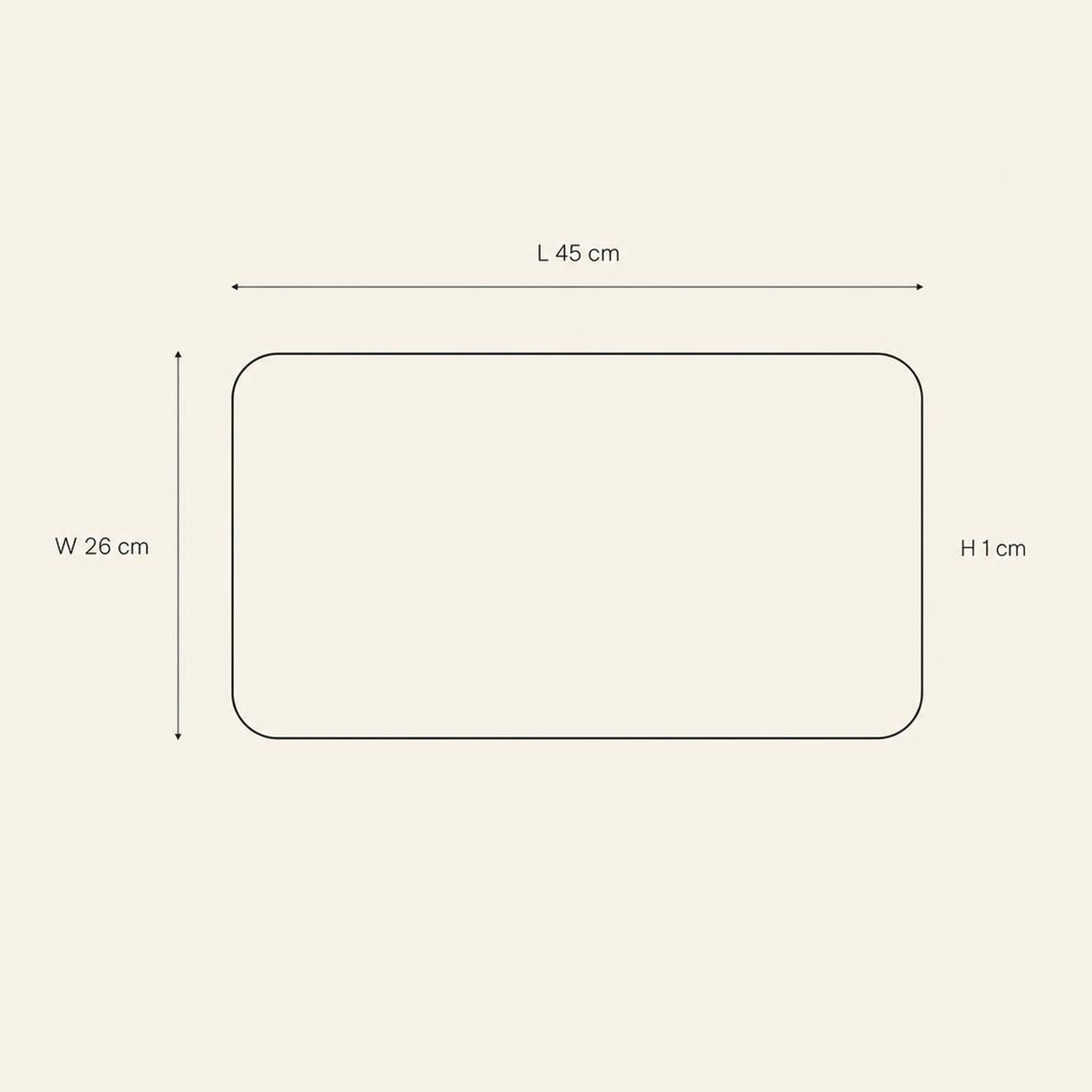 Cheese Board Large - technical illustration with dimensions