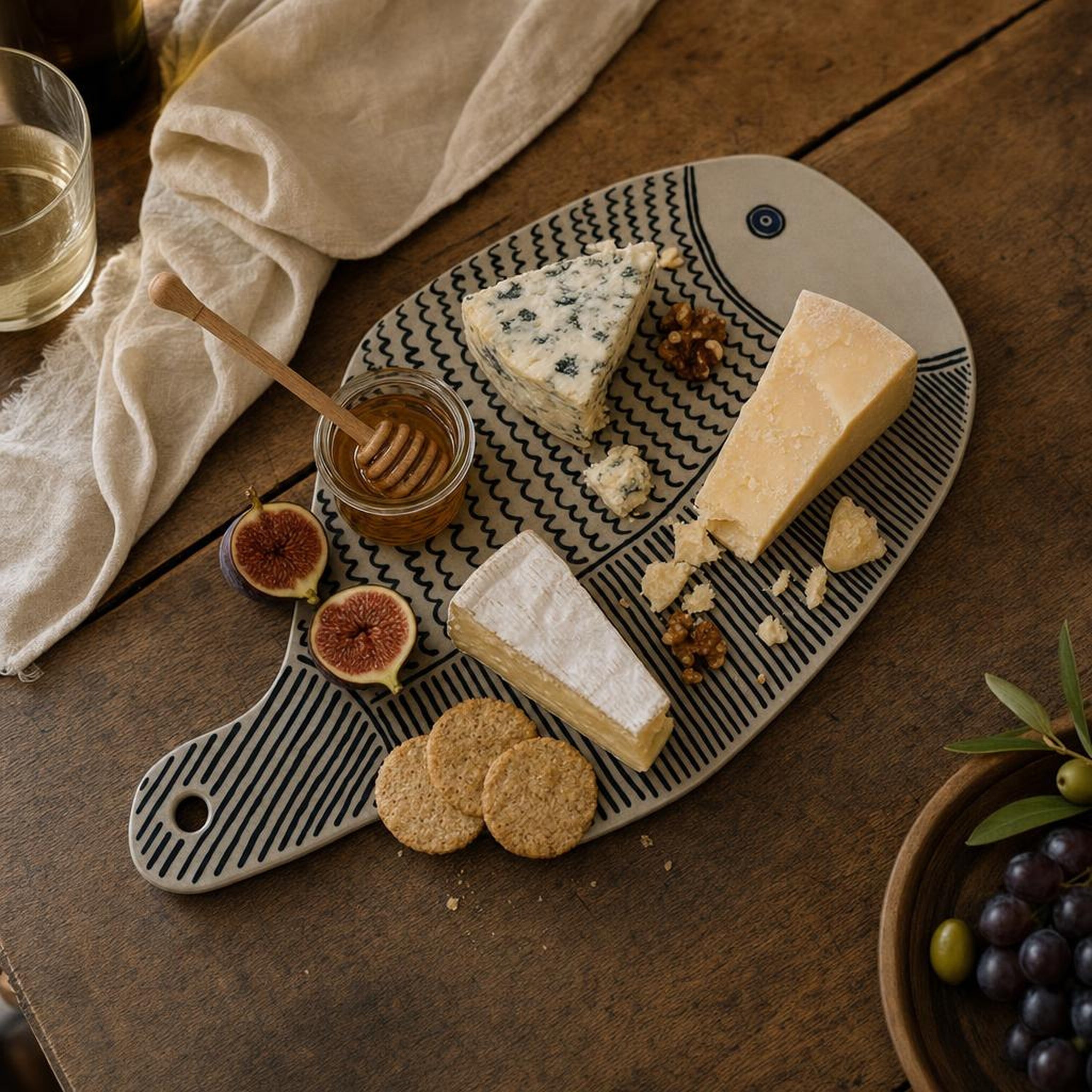 Cheese Board Large - lifestyle scene, handmade in Abu Dhabi