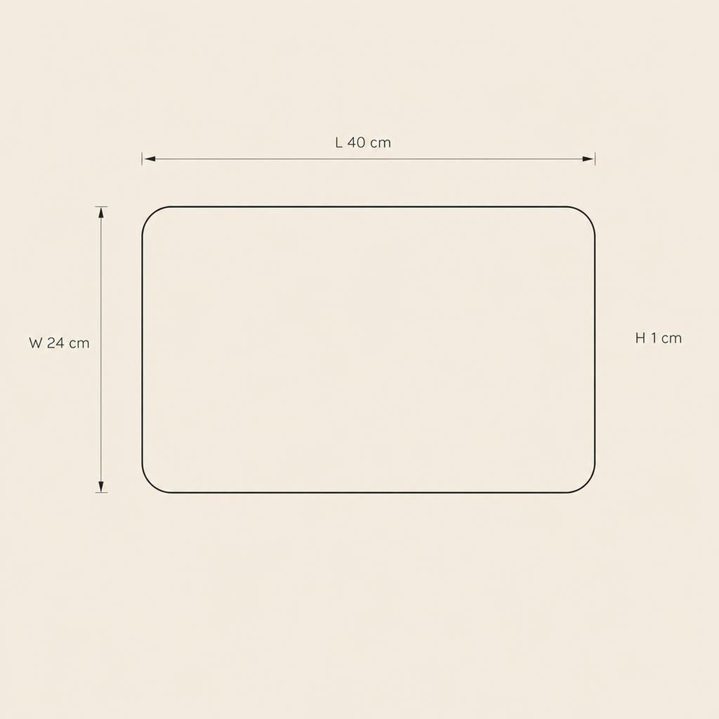 Cheese Board Medium - technical illustration with dimensions