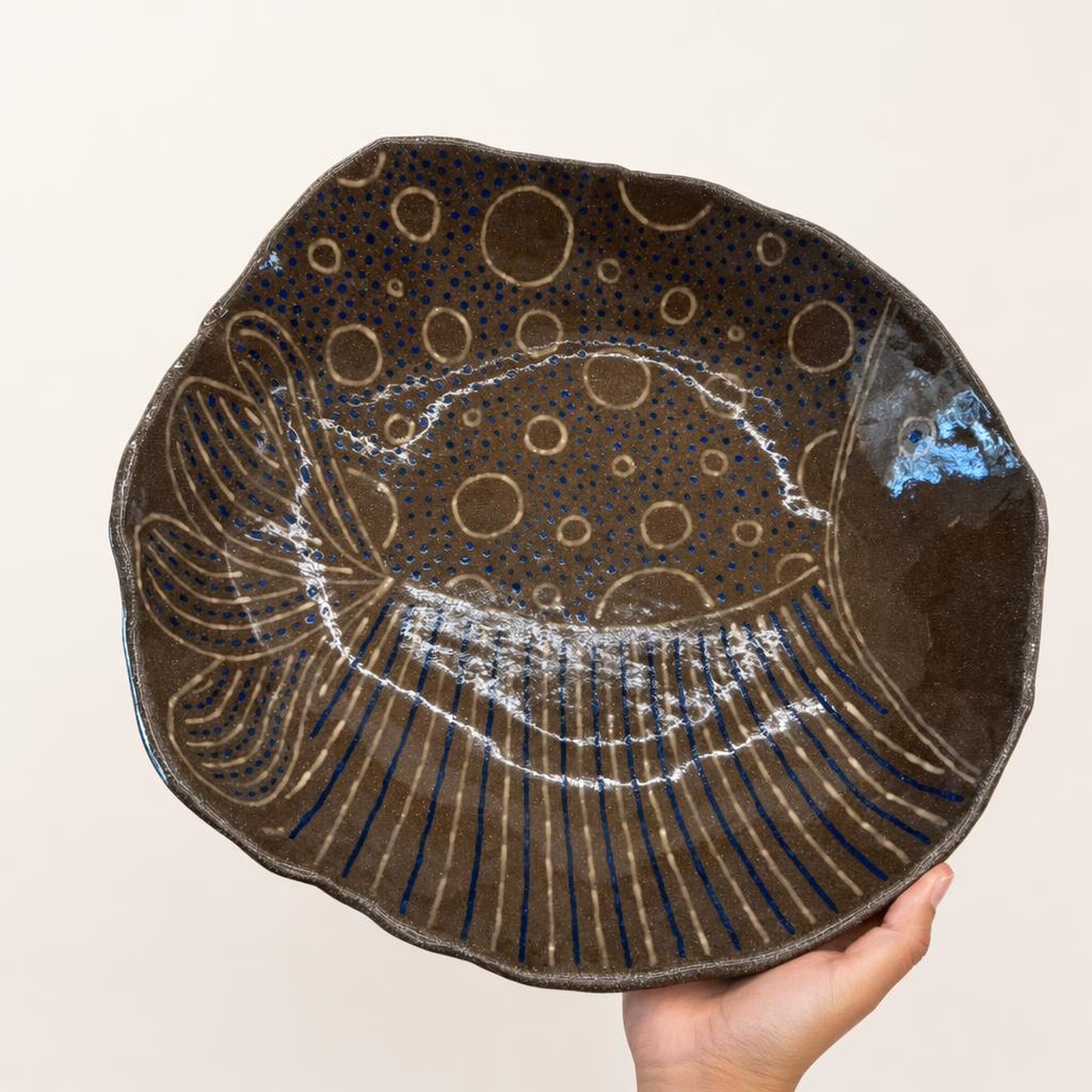 Fish XL Bowl - studio photograph, handmade in Abu Dhabi