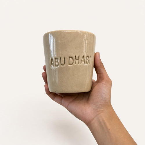 Abu Dhabi Mug - studio photograph, handmade in Abu Dhabi