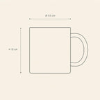 Abu Dhabi Mug - technical illustration with dimensions