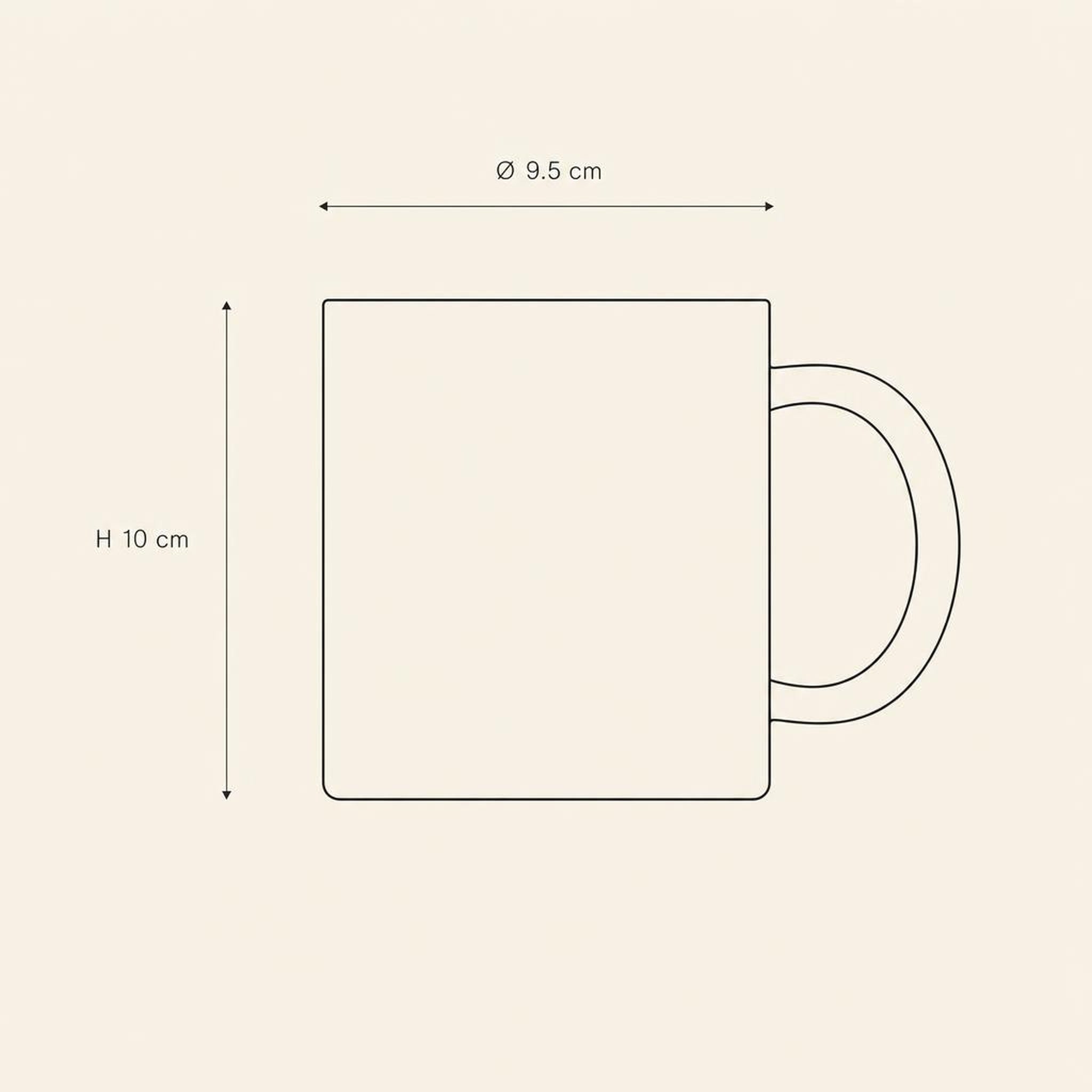 Abu Dhabi Mug - technical illustration with dimensions