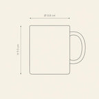 Classic Mug - technical illustration with dimensions