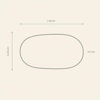 Oval Platter Large - technical illustration with dimensions
