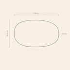 Oval Platter Medium - technical illustration with dimensions
