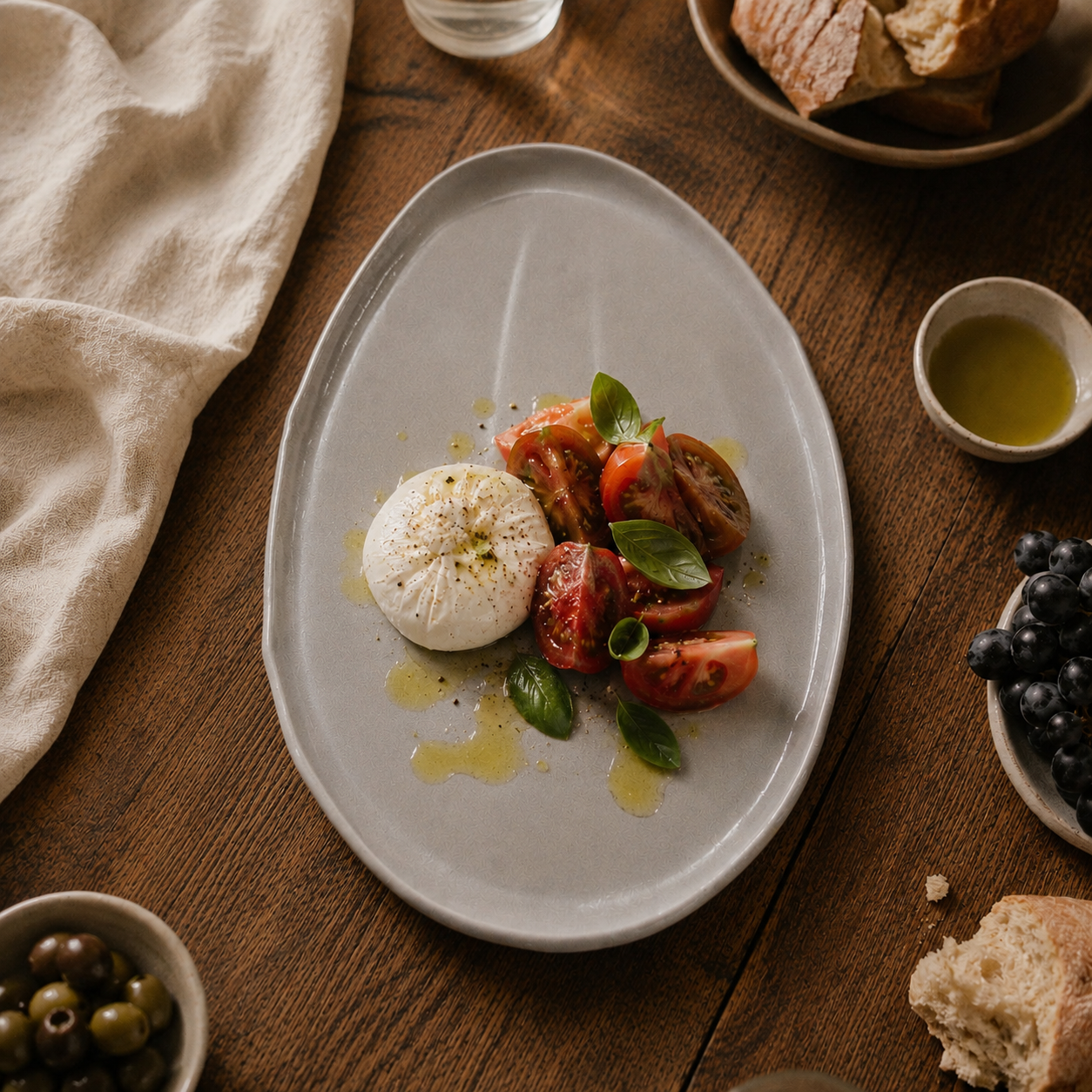 Oval Platter Medium - lifestyle scene, handmade in Abu Dhabi