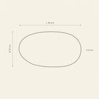 Oval Platter Small - technical illustration with dimensions
