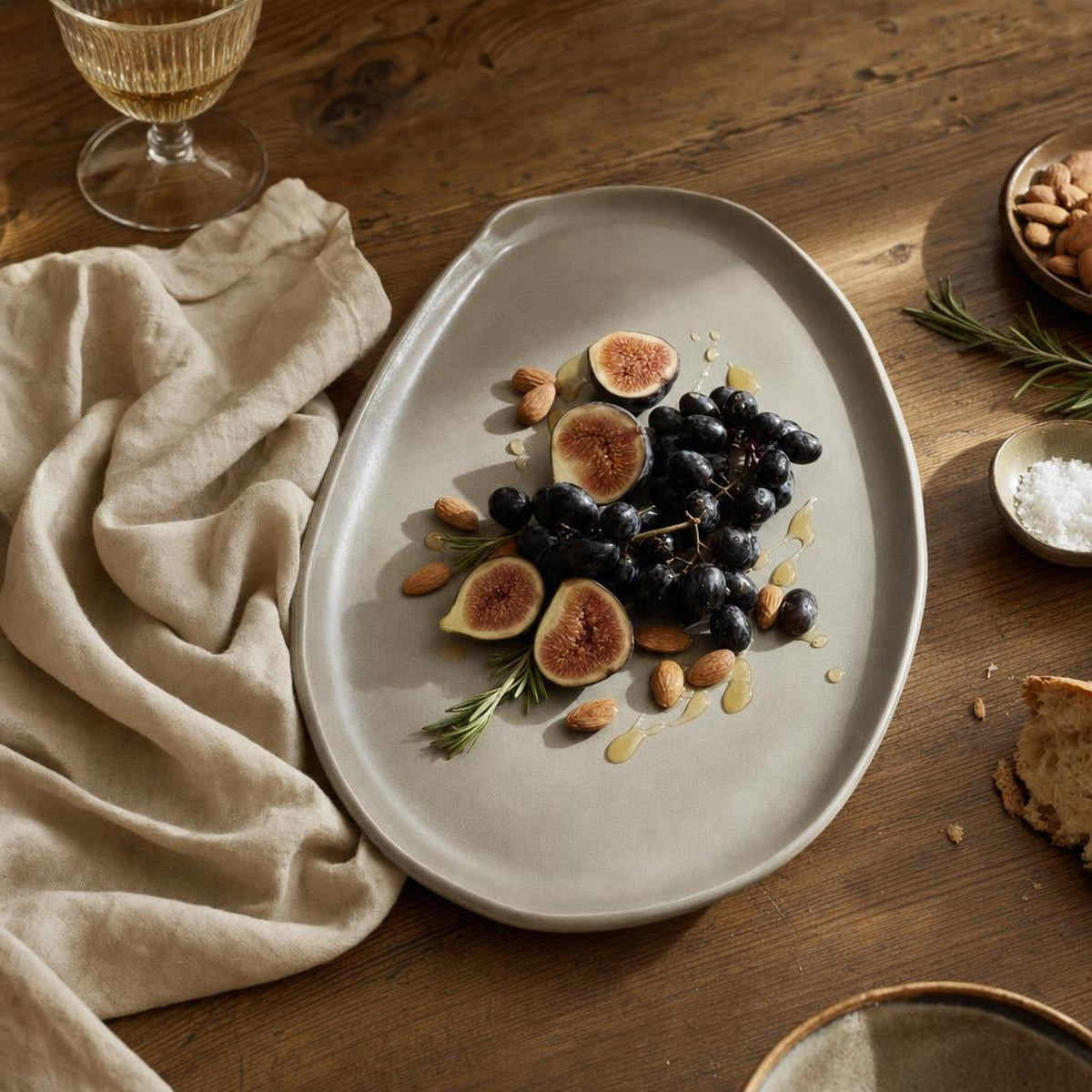 Oval Platter Small - lifestyle scene, handmade in Abu Dhabi