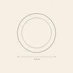 Dessert Plate - technical illustration with dimensions