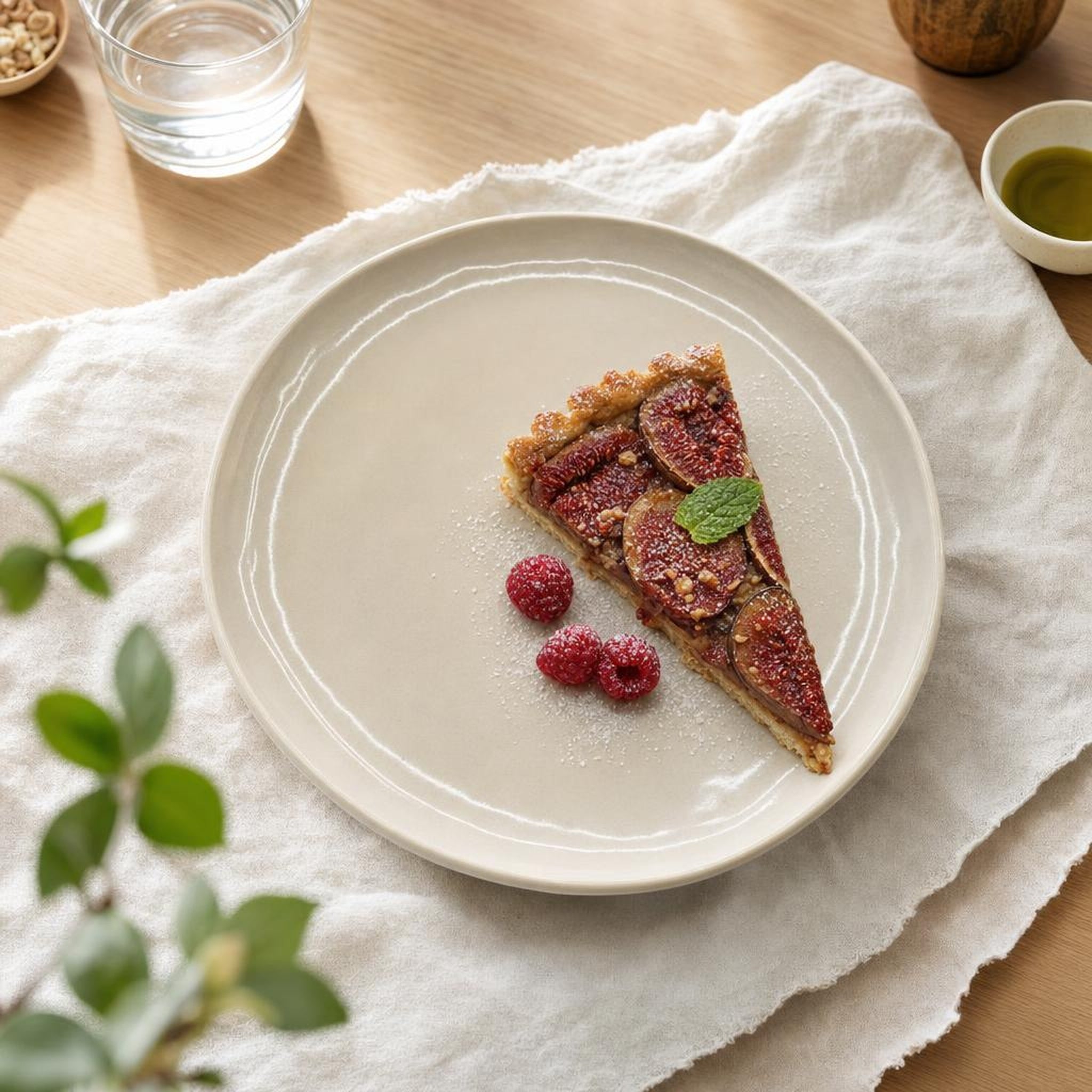 Dessert Plate - lifestyle scene, handmade in Abu Dhabi