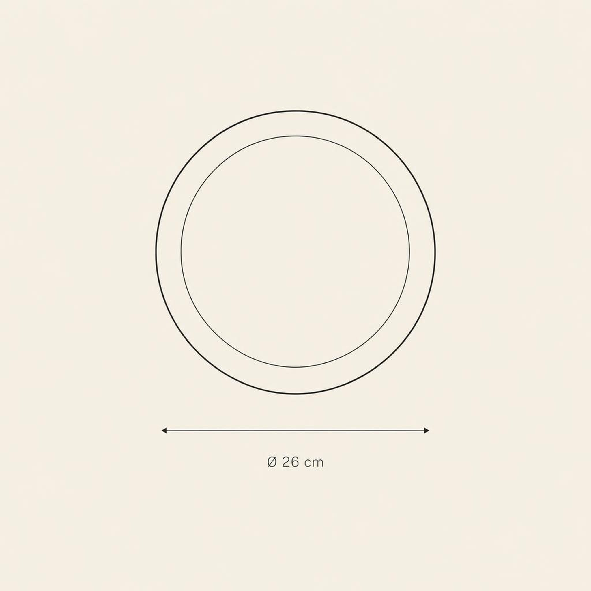Dinner Plate - technical illustration with dimensions