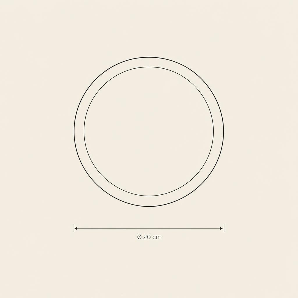 Shallow Plate Large - technical illustration with dimensions