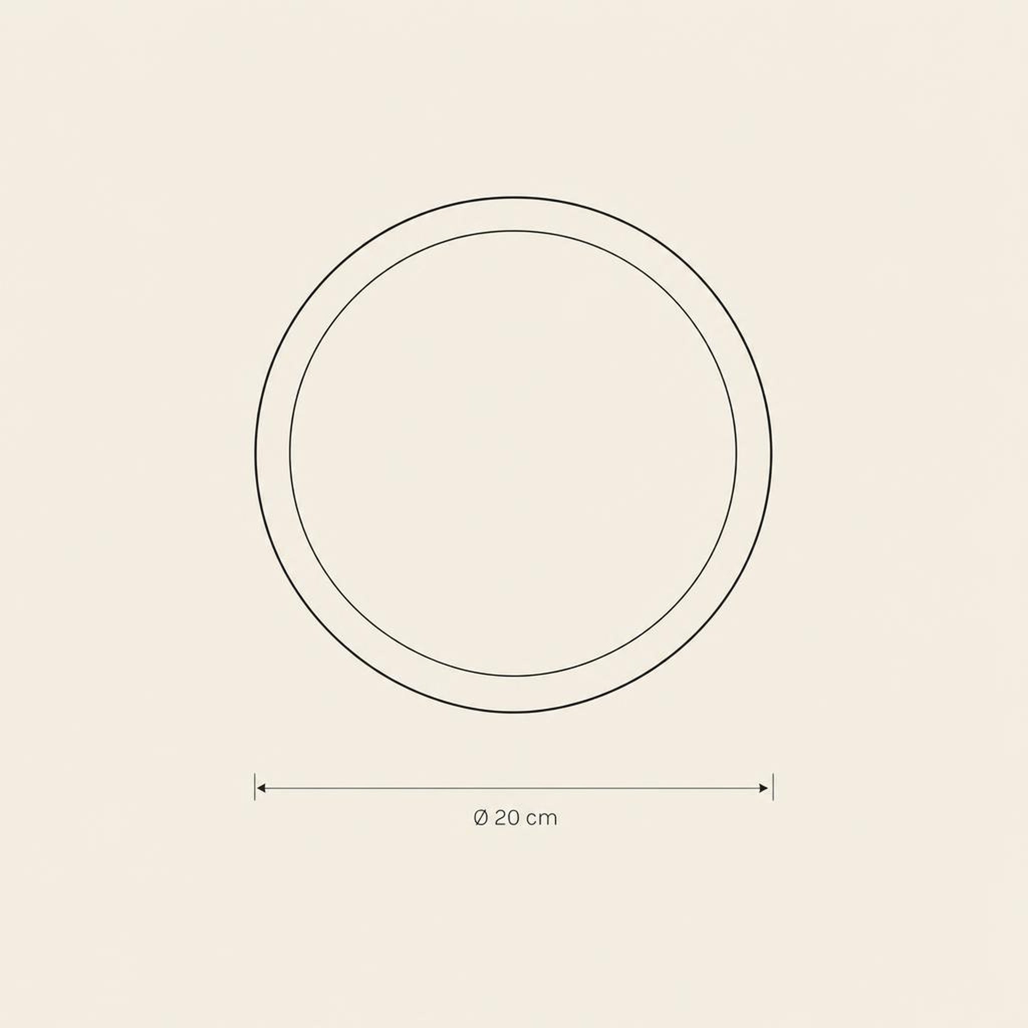 Shallow Plate Large - technical illustration with dimensions