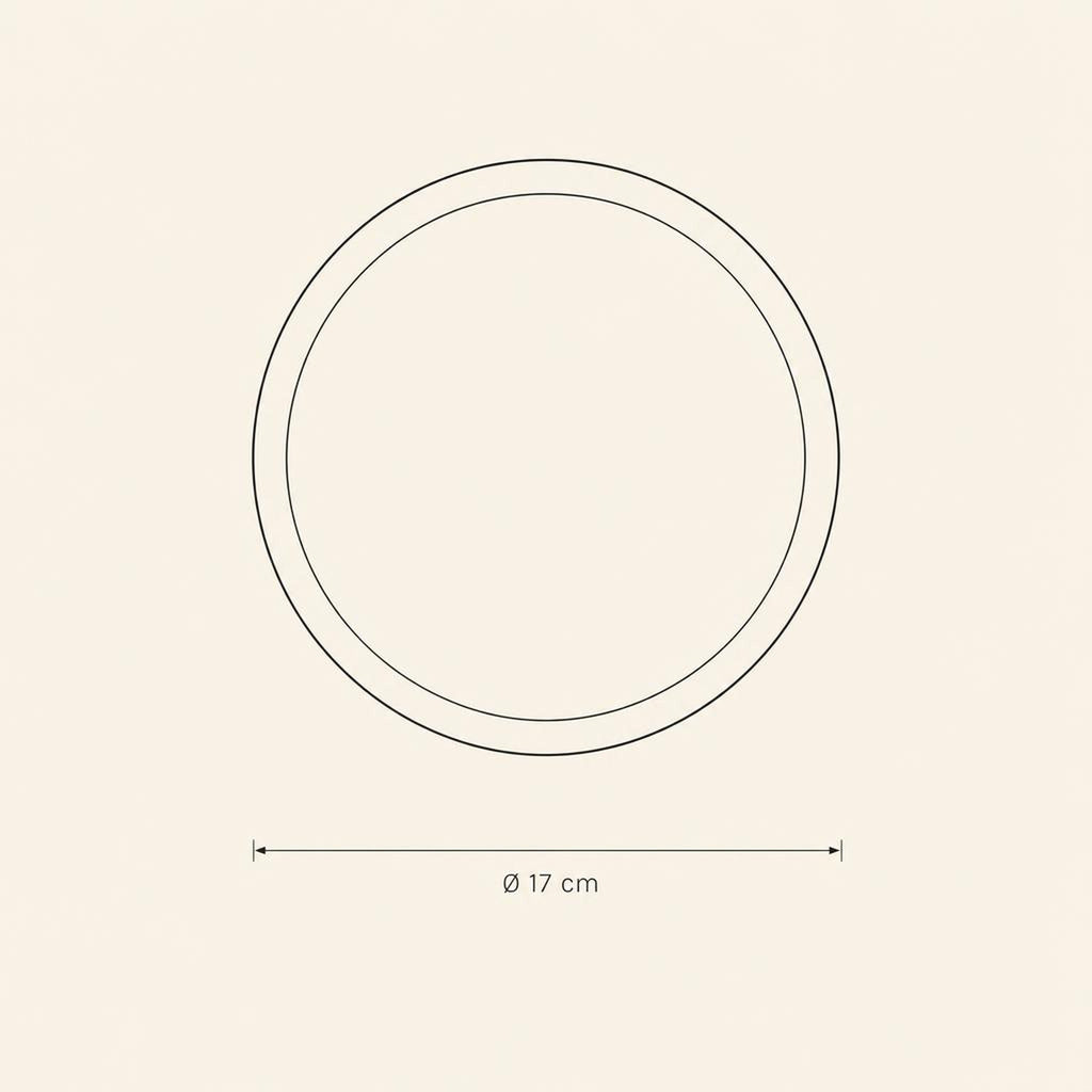 Shallow Plate Small - technical illustration with dimensions