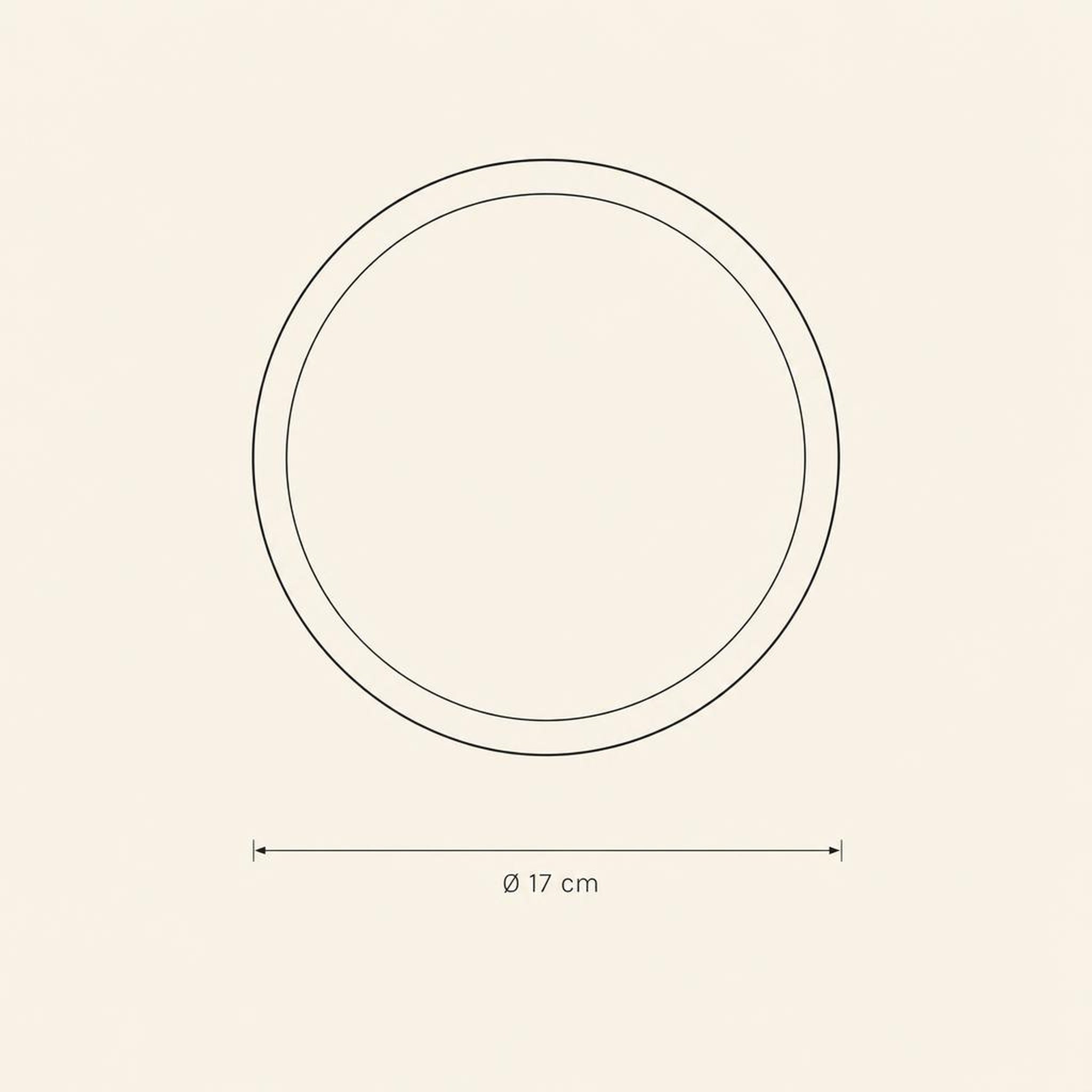 Shallow Plate Small - technical illustration with dimensions