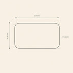 Rectangular Platter Large - technical illustration with dimensions