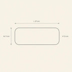Rectangular Platter Medium - technical illustration with dimensions