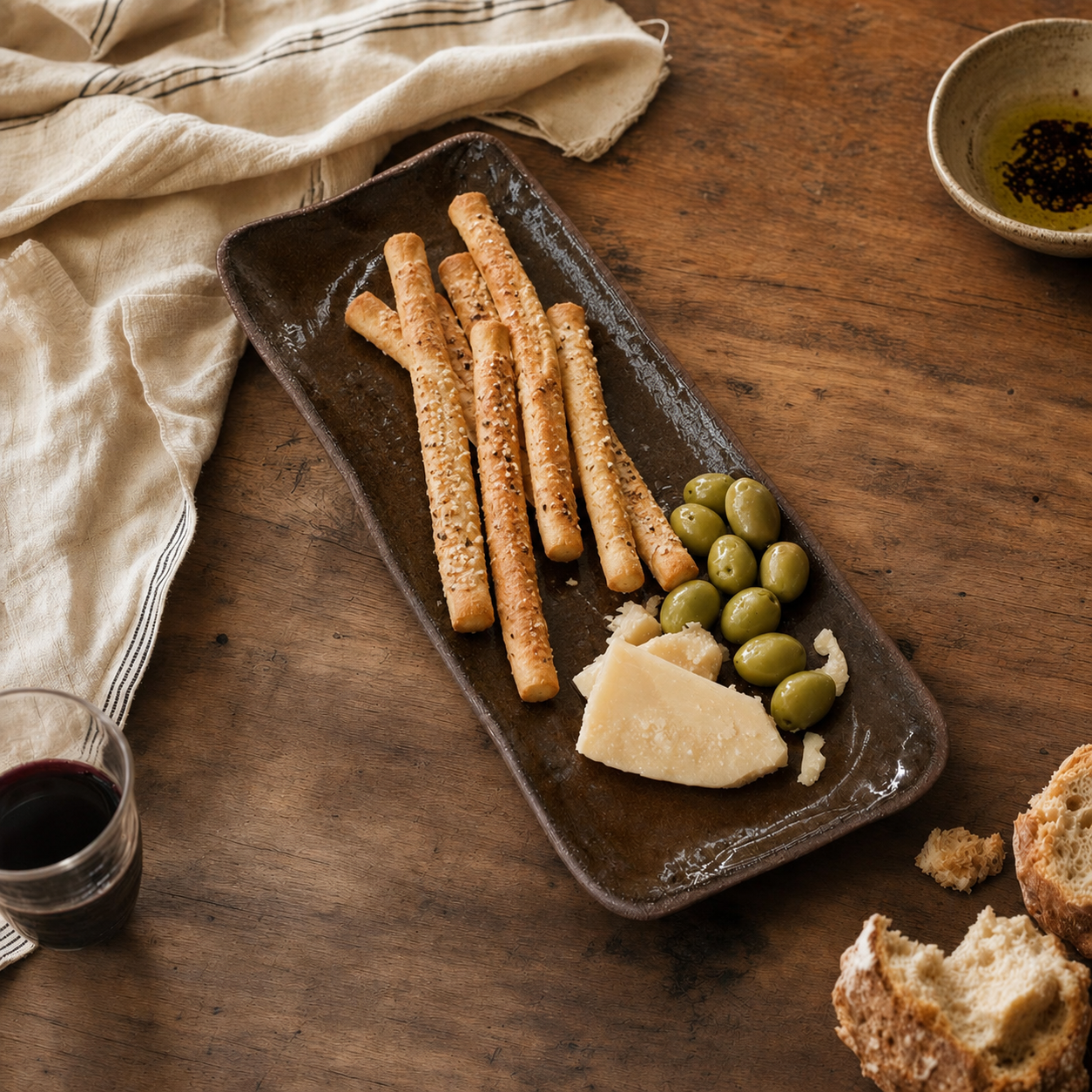 Rectangular Platter Medium - lifestyle scene, handmade in Abu Dhabi