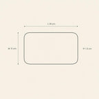 Rectangular Platter Small - technical illustration with dimensions