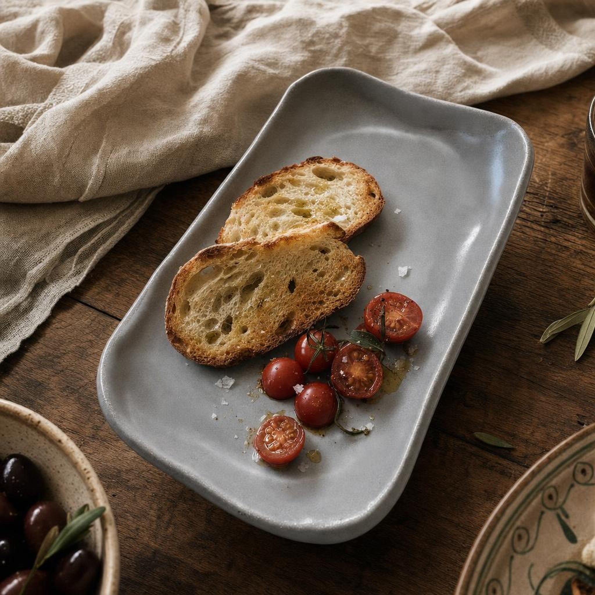 Rectangular Platter Small - lifestyle scene, handmade in Abu Dhabi