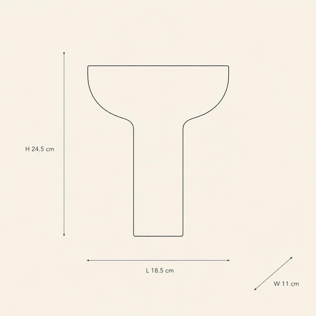 Stand Bowl 25 - technical illustration with dimensions