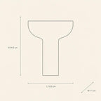 Stand Bowl 25 - technical illustration with dimensions