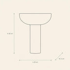 Stand Bowl 26 - technical illustration with dimensions