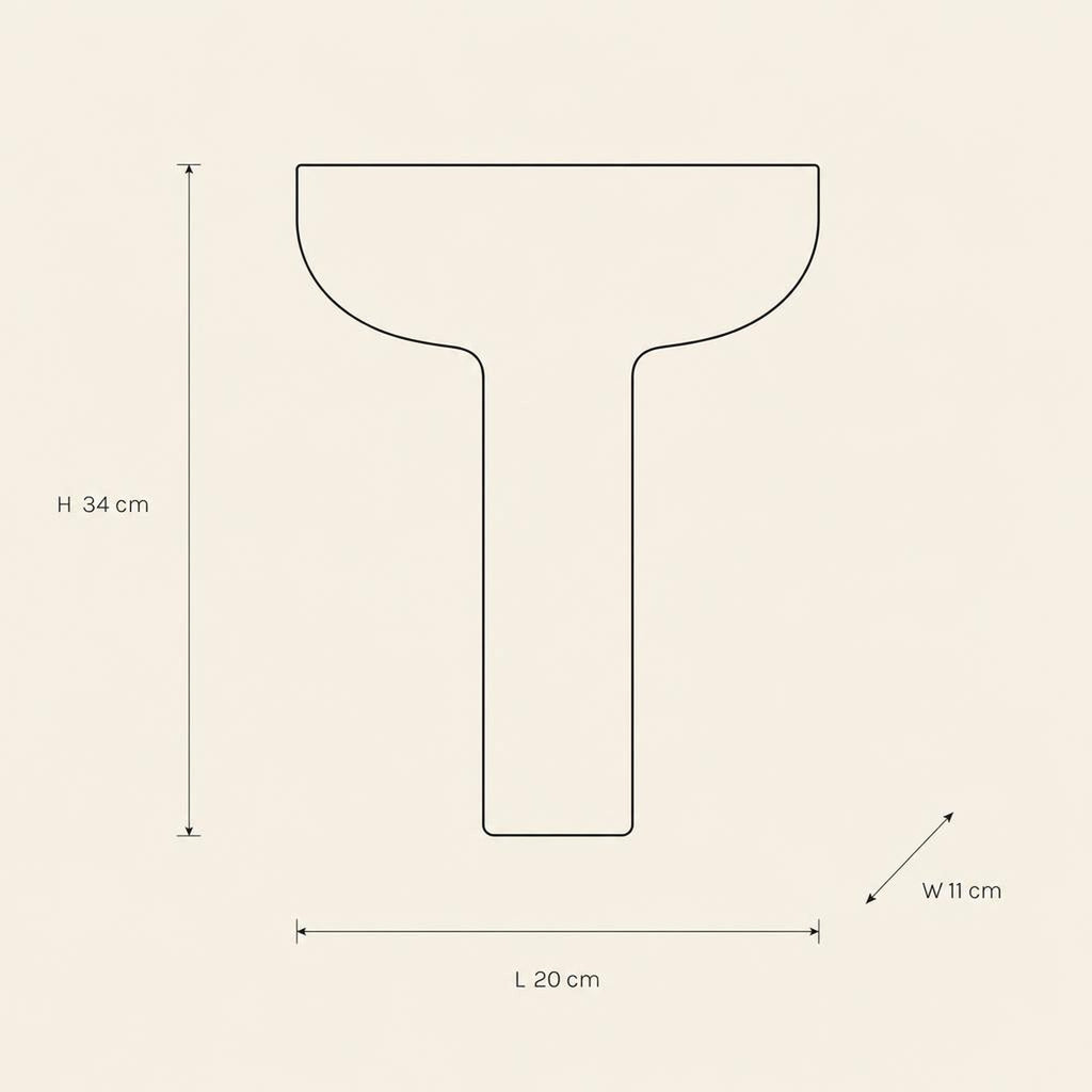 Stand Bowl 27 - technical illustration with dimensions