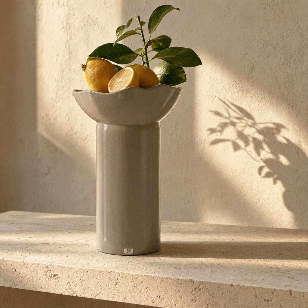 Stand Bowl 27 - lifestyle scene, handmade in Abu Dhabi