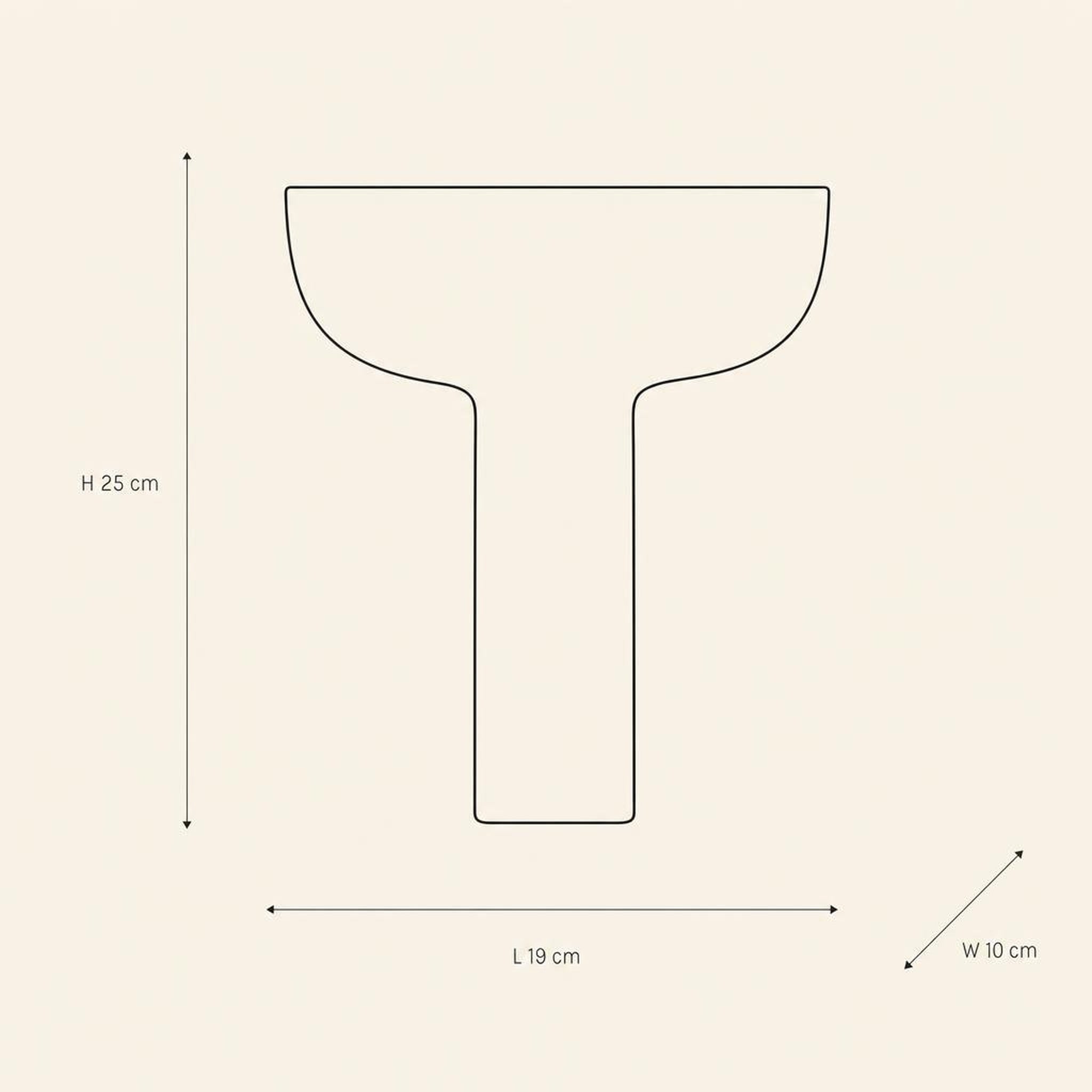 Stand Bowl 28 - technical illustration with dimensions