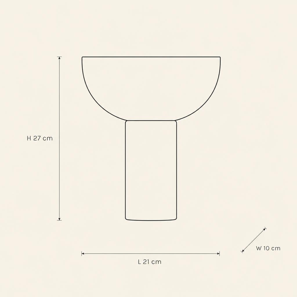 Stand Bowl 29 - technical illustration with dimensions