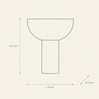 Stand Bowl 29 - technical illustration with dimensions