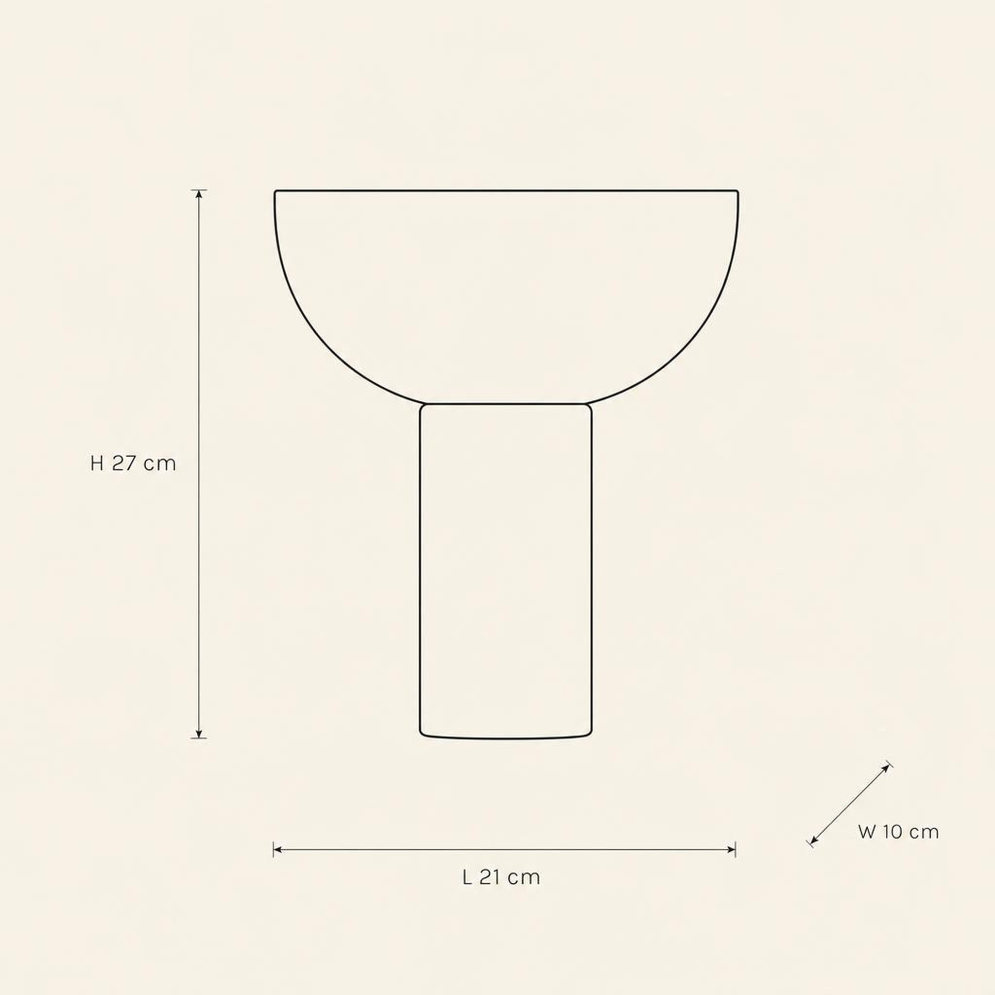 Stand Bowl 29 - technical illustration with dimensions