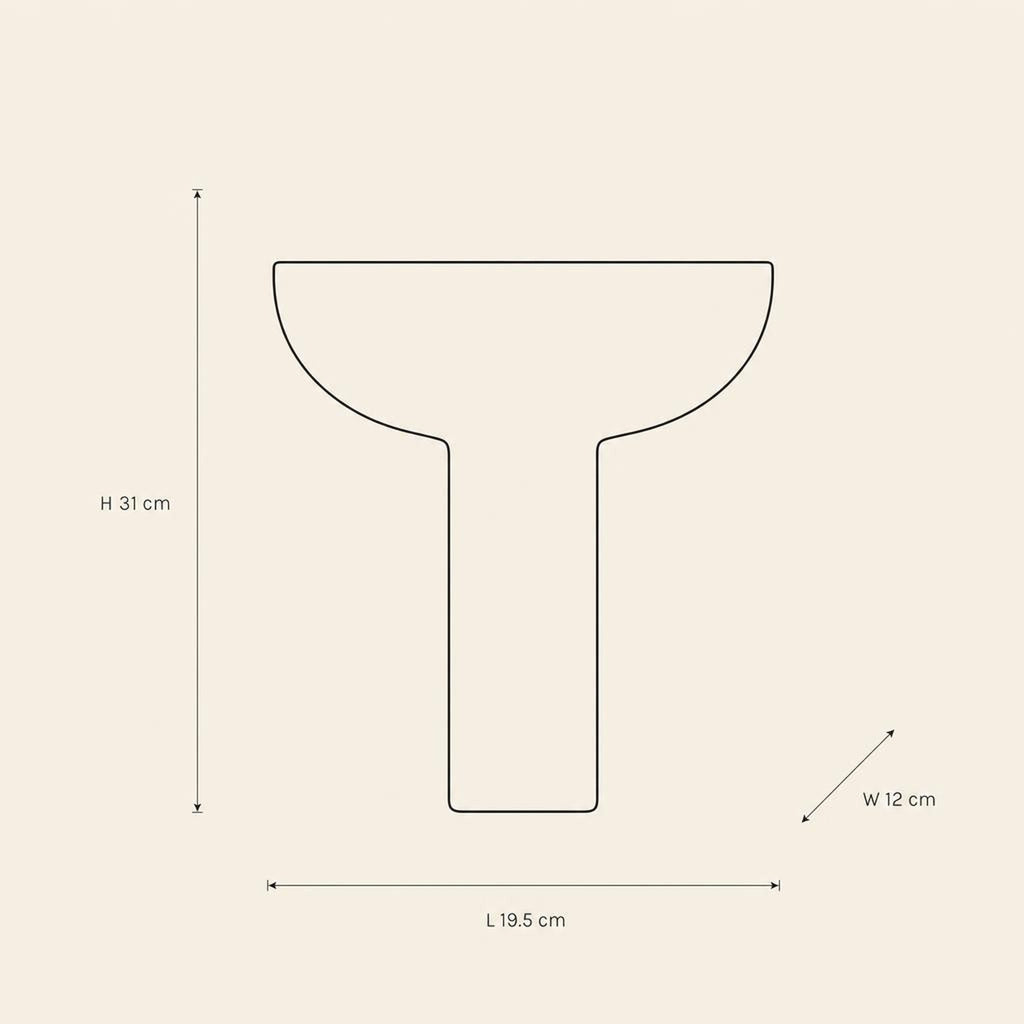 Stand Bowl 31 - technical illustration with dimensions