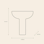 Stand Bowl 31 - technical illustration with dimensions