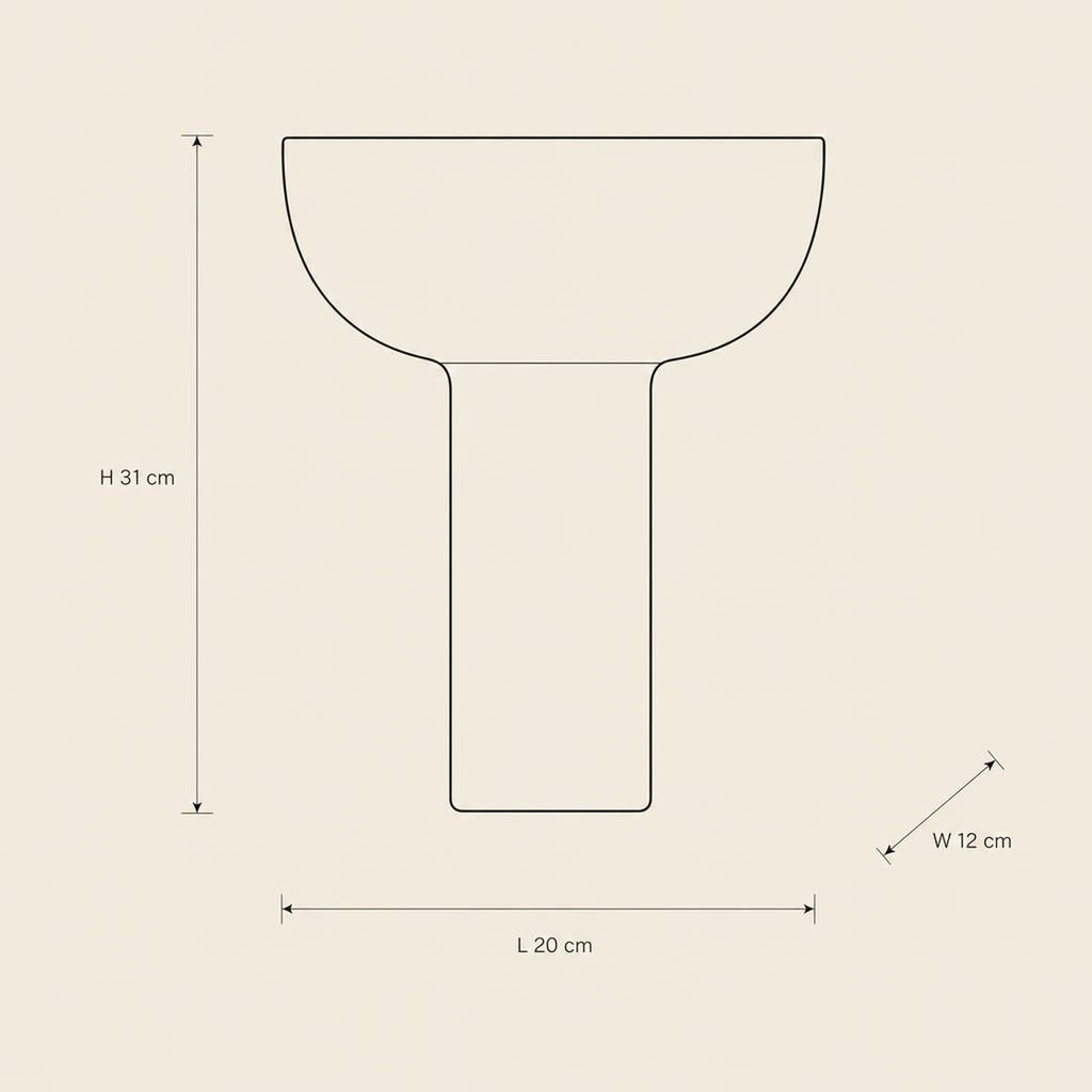 Stand Bowl 39 - technical illustration with dimensions
