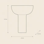 Stand Bowl 39 - technical illustration with dimensions