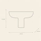 Stand Bowl 41 - technical illustration with dimensions