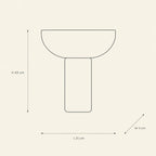 Stand Bowl 47 - technical illustration with dimensions