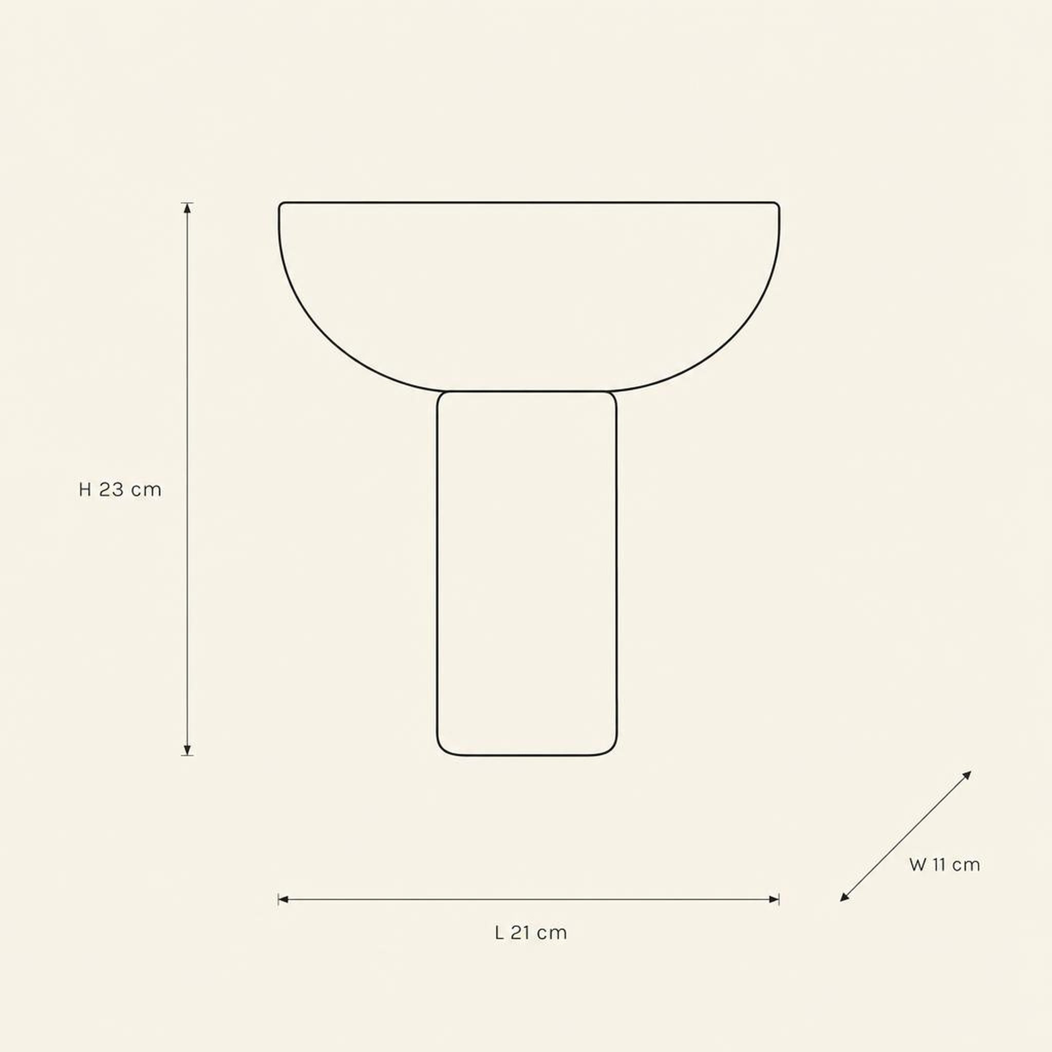 Stand Bowl 47 - technical illustration with dimensions