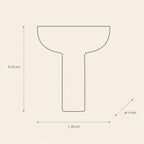 Stand Bowl 48 - technical illustration with dimensions