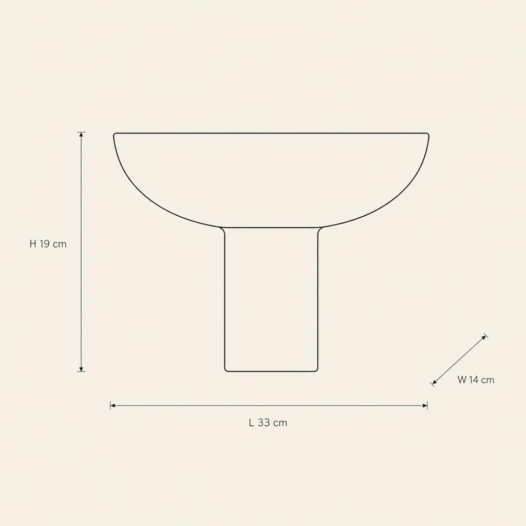 Stand Bowl 49 - technical illustration with dimensions