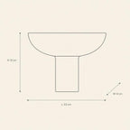 Stand Bowl 49 - technical illustration with dimensions