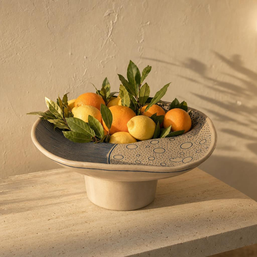 Stand Bowl 49 - lifestyle scene, handmade in Abu Dhabi